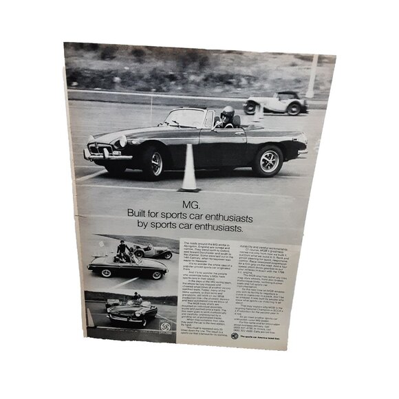 1973 MG Built For Sports Car Enthusiasts Original Print Ad Vintage 70s - Picture 1 of 1